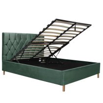 Laxly Fabric Ottoman Small Double Bed In Green