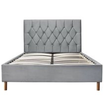 Laxly Fabric Ottoman Double Bed In Grey