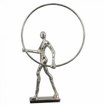 Gym Aluminium Sculpture In Antique Silver