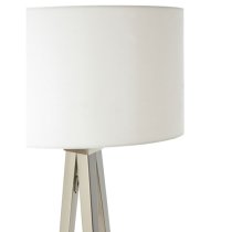 Livica White Fabric Shade Floor Lamp With Tripod Base