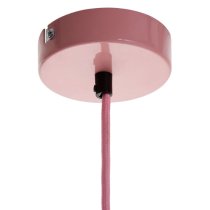 Belika Metal Geometric Wire Frame Pendant Light In Pink