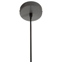 Brookon Round Metal Shade Pendant Light In Grey