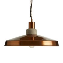 Fingsta Aluminium Shade Pendant Light In Copper