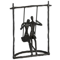 Swing Iron Design Sculpture In Burnished Bronze