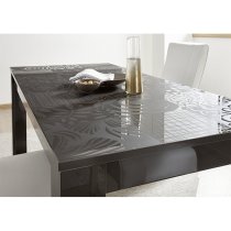 Ardent Extending High Gloss Dining Table In Grey