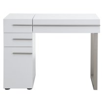 Carter High Gloss Dressing Table With Mirror In White