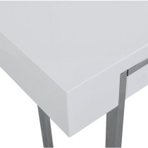 Casa High Gloss Console Table With 2 Drawers In White