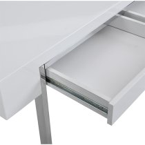 Casa High Gloss Console Table With 2 Drawers In White