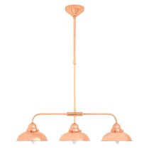 Jaspro 3 Steel Shades Pendant Light In Copper