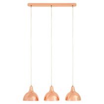 Jaspro 3 Metal Shades Pendant Light In Copper