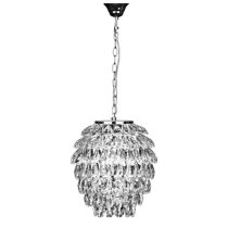 Wikota Crystal Fallon Ceiling Pendant Light In Chrome