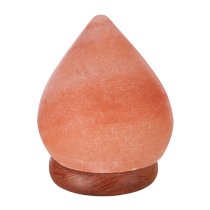 Trox Teardrop Design Salt Table Lamp In Orange