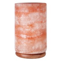 Trox Cylinder Design Salt Table Lamp In Orange