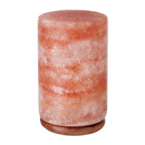 Trox Cylinder Design Salt Table Lamp In Orange