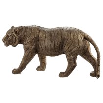 Tiger Theo Poly Design Sculpture In Antique Gold