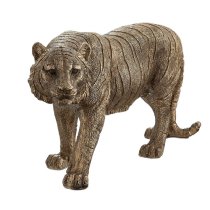 Tiger Theo Poly Design Sculpture In Antique Gold