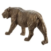 Tiger Theo Poly Design Sculpture In Antique Gold