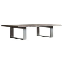 Hinton Wooden Coffee Table With Metal Legs In Natural