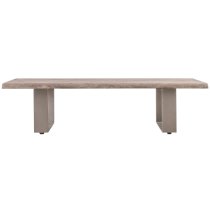 Hinton Wooden Coffee Table With Metal Legs In Natural