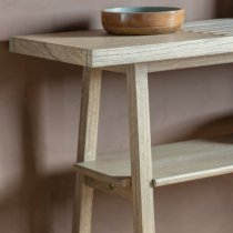 Kyron Rectangular Wooden Console Table In Natural