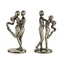 In Love Poly Set Of 2 Design Sculpture In Antique Brown