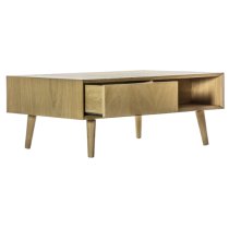 Melino Wooden Coffee Table With 2 Drawers In Mat Lacquer