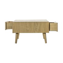 Melino Wooden Coffee Table With 2 Drawers In Mat Lacquer