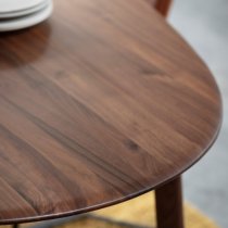 Madrina Oval Wooden Dining Table In Walnut