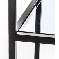 Pomona Small Glass Top Open Display Cabinet In Black