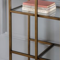 Custer Clear Glass Display Unit With Bronze Metal Frame