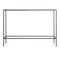 Custer Clear Glass Console Table With Bronze Metal Frame