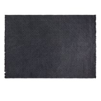 Buena Cotton Aztec Pattern Rug In Charcoal