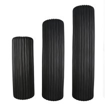 Fjord Ceramic Set Of 3 Decorative Vases In Matt Black