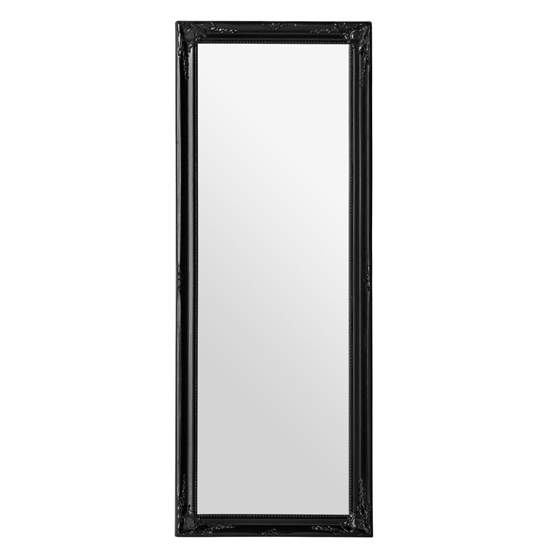 Chacota Rectangular Wall Bedroom Mirror In Matt Black Frame