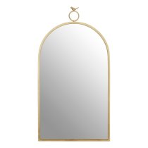 Farota Bird Top Design Wall Mirror In Champagne Frame