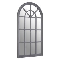 Fresot Curved Window Designed Wall Mirror In Grey