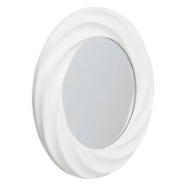 Mattidot Round Wall Mirror In White