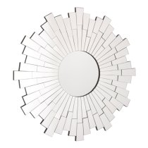 Glitacoz Small Round Wall Mirror In Silver