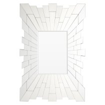 Glitacoz Rectangular Wall Mirror In Silver Glass Frame