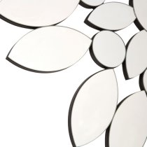 Moketa Blossom Wall Mirror In Silver