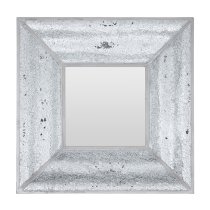 Wonda Square Mosaic Frame Wall Mirror In Silver