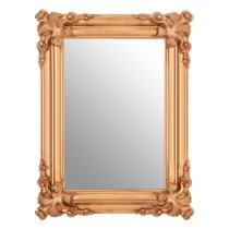 Georga Rectangular Wall Bedroom Mirror In Rich Gold Frame