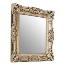 Ornatis Square Neoclassical Style Wall Mirror In Champagne