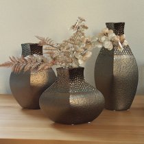 Cuprano Ceramic Medium Decorative Pot Vase In Copper