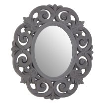 Astoya Scroll Design Wall Mirror In Antique Grey