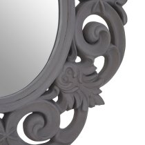 Astoya Scroll Design Wall Mirror In Antique Grey