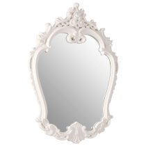 Cikroya Rose Crest Wall Bedroom Mirror In Antique White Frame