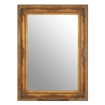 Barstik Floral Design Wall Mirror In Antique Gold Frame