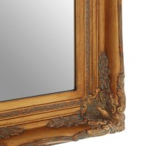 Barstik Floral Design Wall Mirror In Antique Gold Frame