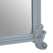 Cikroya Decorative Crest Wall Bedroom Mirror In Grey Frame